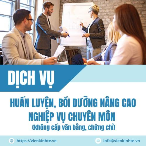 Dịch Vụ Huấn Luyện, Bồi Dưỡng Nâng Cao Nghiệp Vụ Chuyên Môn (Không Cấp Văn Bằng, Chứng Chỉ)