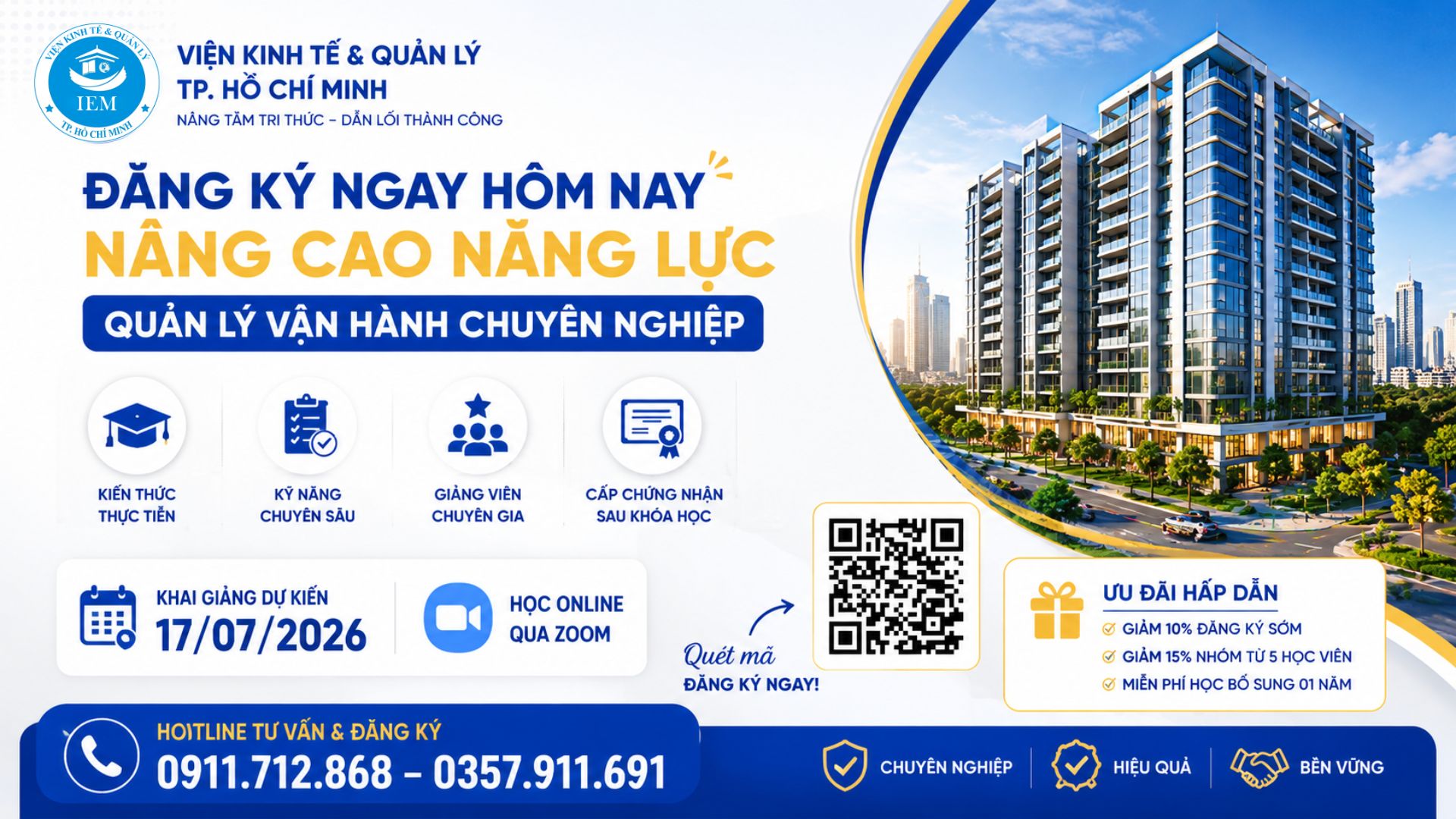Đăng ký ngay hôm nay – Nâng cao năng lực quản lý vận hành chuyên nghiệp